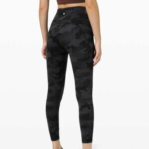 LULULEMON Invigorate Camo‎ Deep Coal Multi High Rise Active Workout Leggings 20